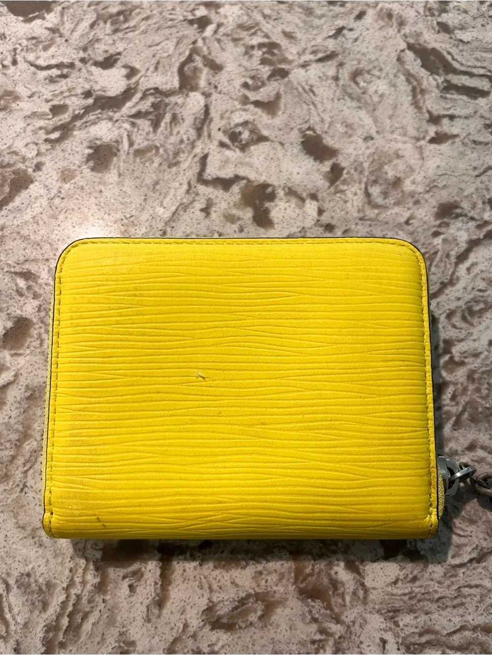 Rebecca Minkoff Bright Yellow Textured Zip Wristlet Wallet